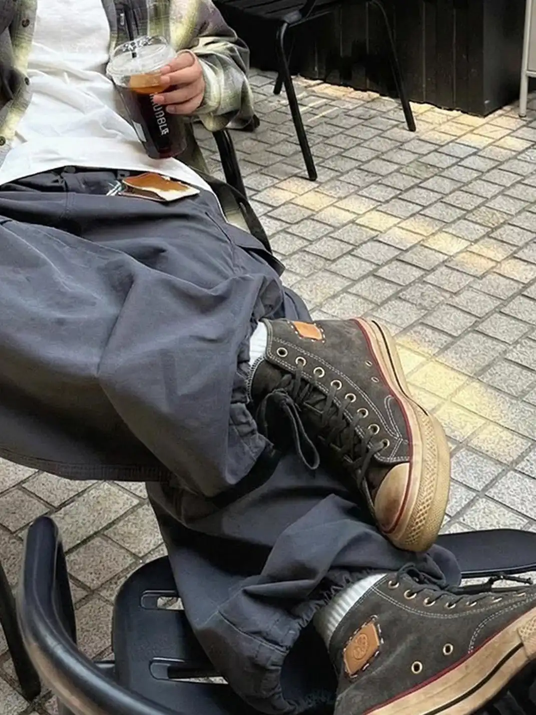 PIPG | Mid-to-High Top Canvas Shoes Made of Cow Suede