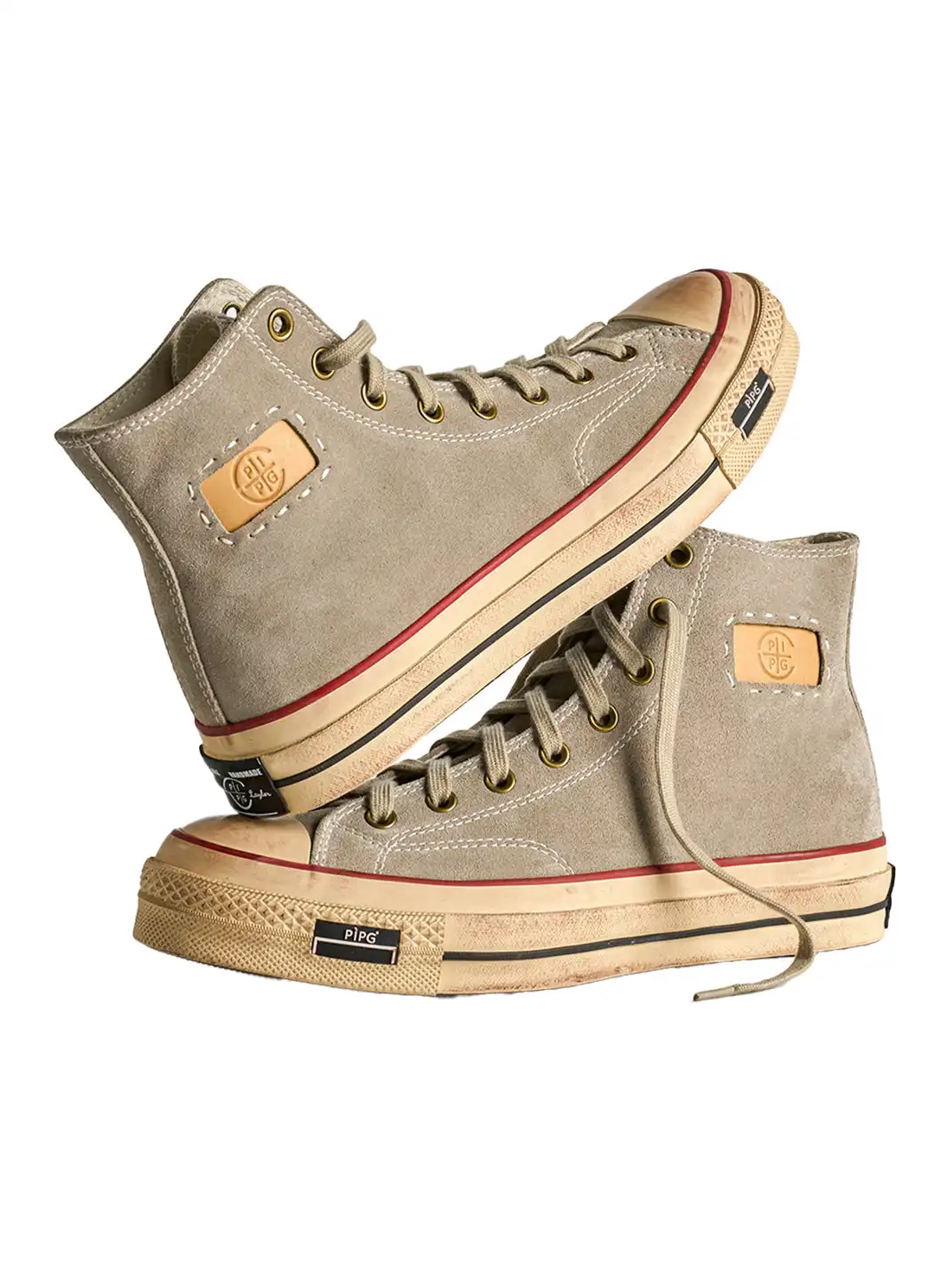 PIPG | Mid-to-High Top Canvas Shoes Made of Cow Suede