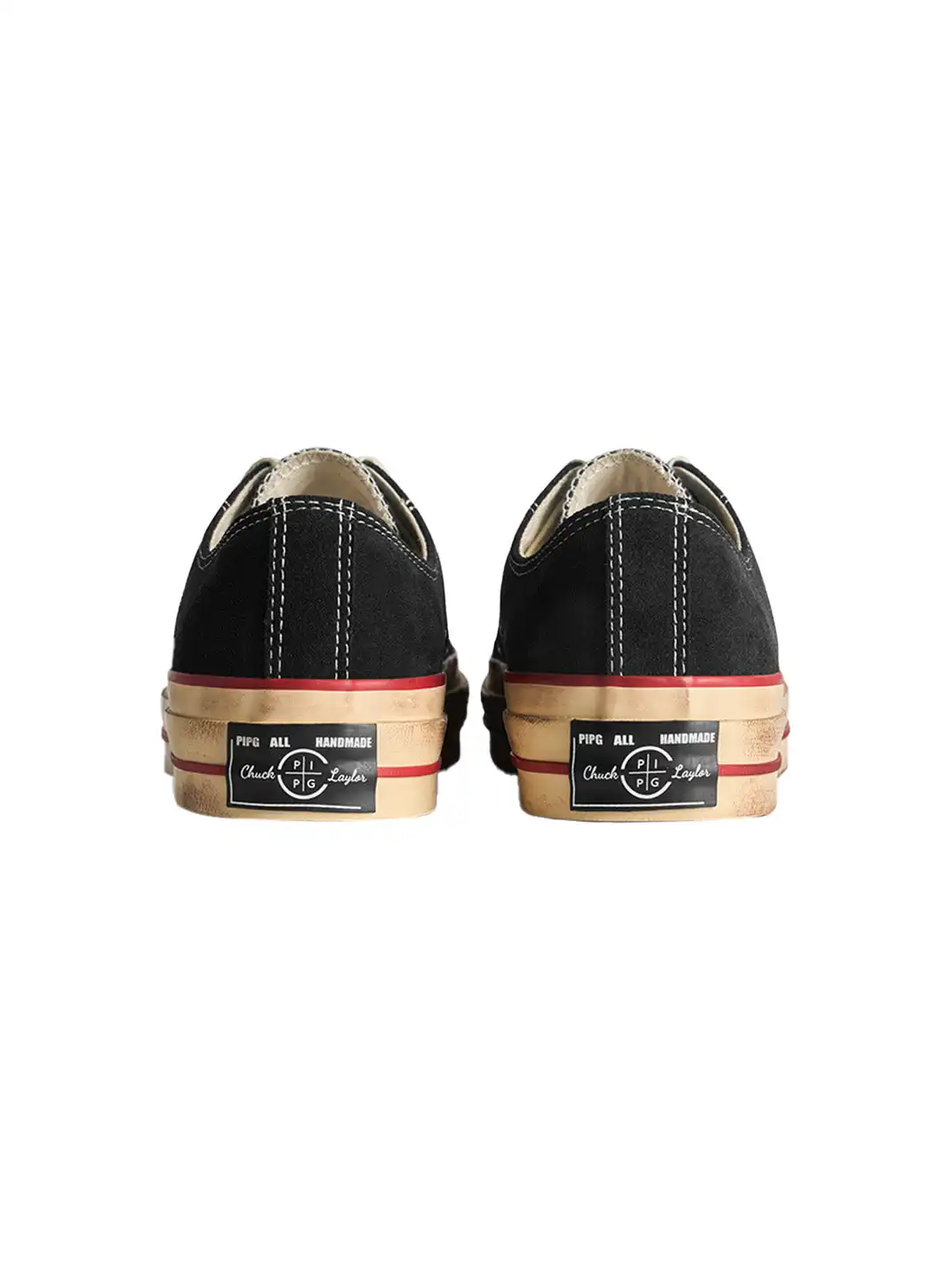 PIPG | Aged Suede Canvas Sneakers with Distressed Finish