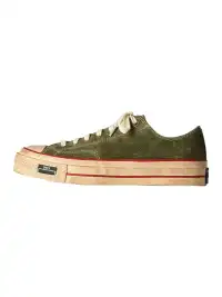 PIPG | Aged Suede Canvas Sneakers with Distressed Finish