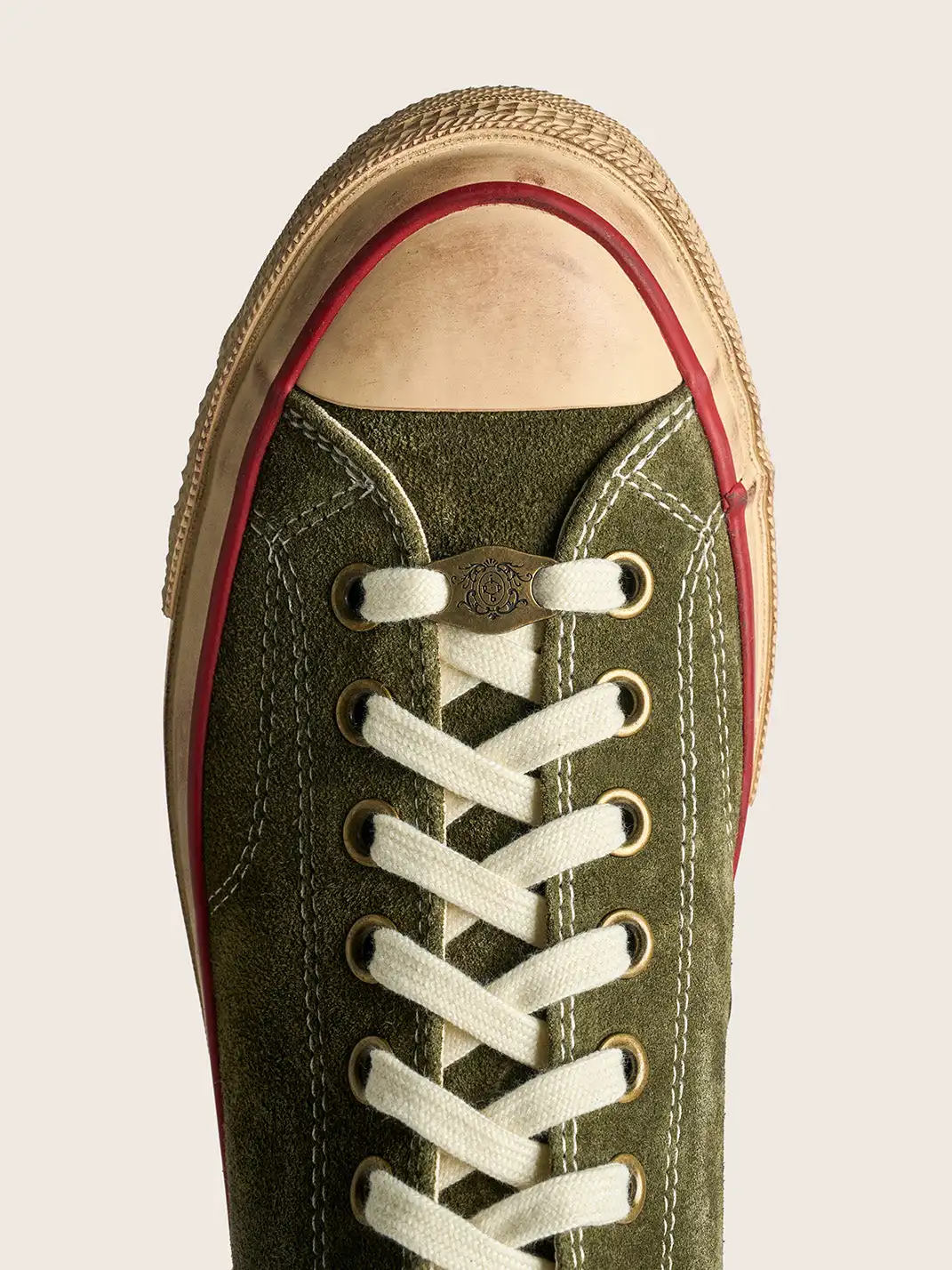 PIPG | Aged Suede Canvas Sneakers with Distressed Finish