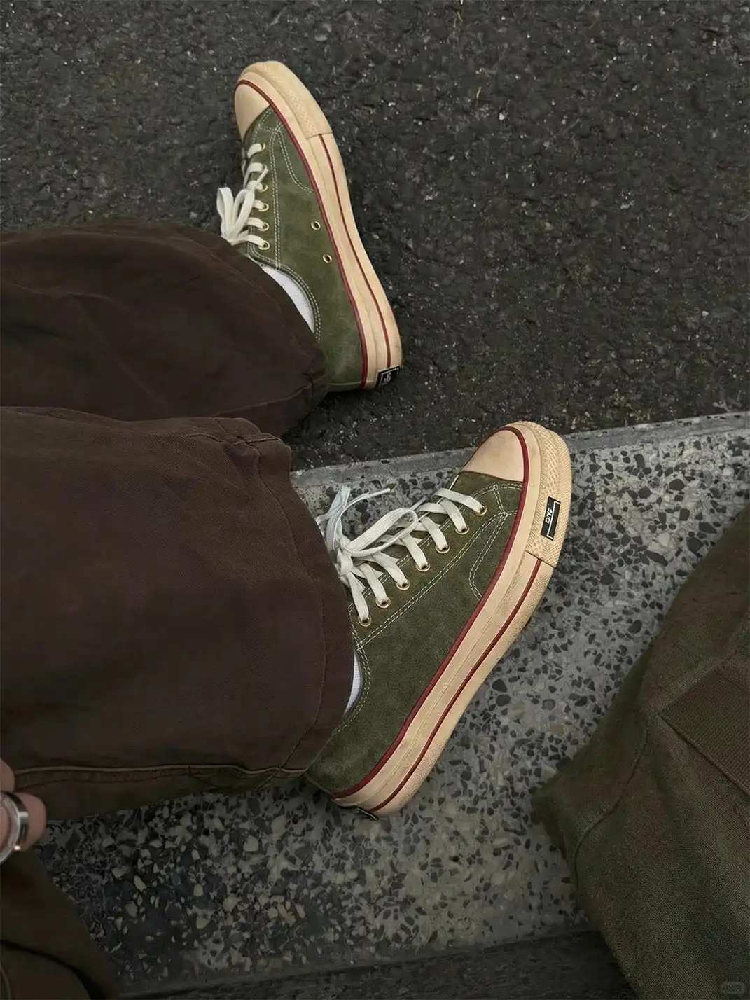 PIPG | Aged Suede Canvas Sneakers with Distressed Finish