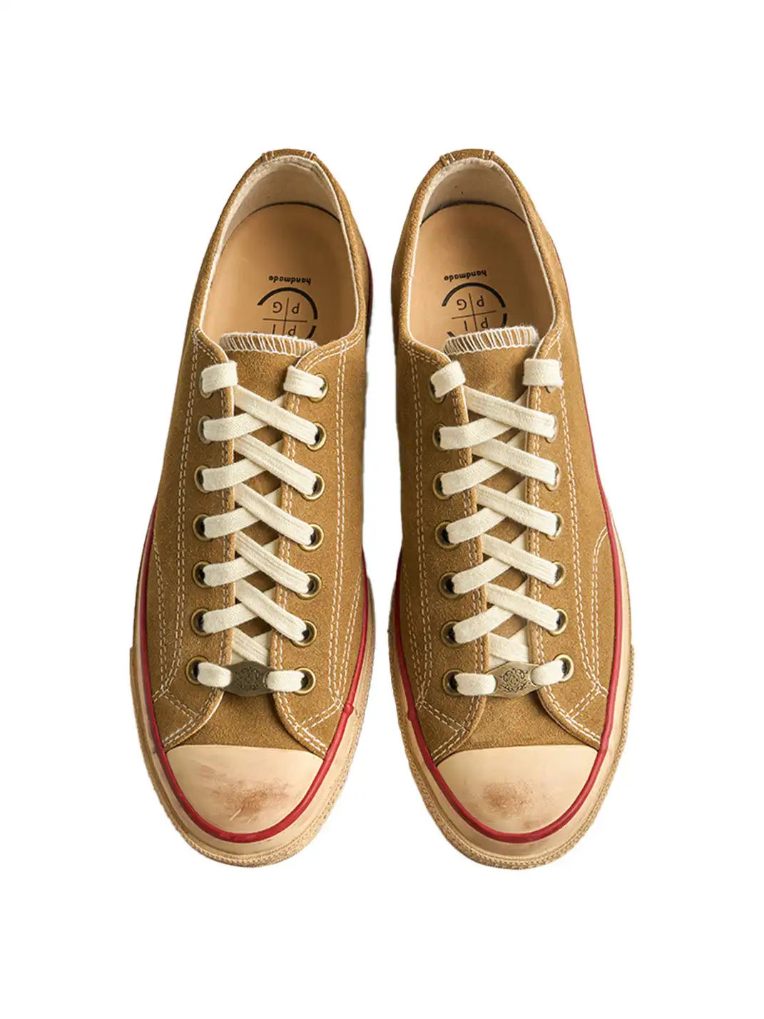 PIPG | Aged Suede Canvas Sneakers with Distressed Finish
