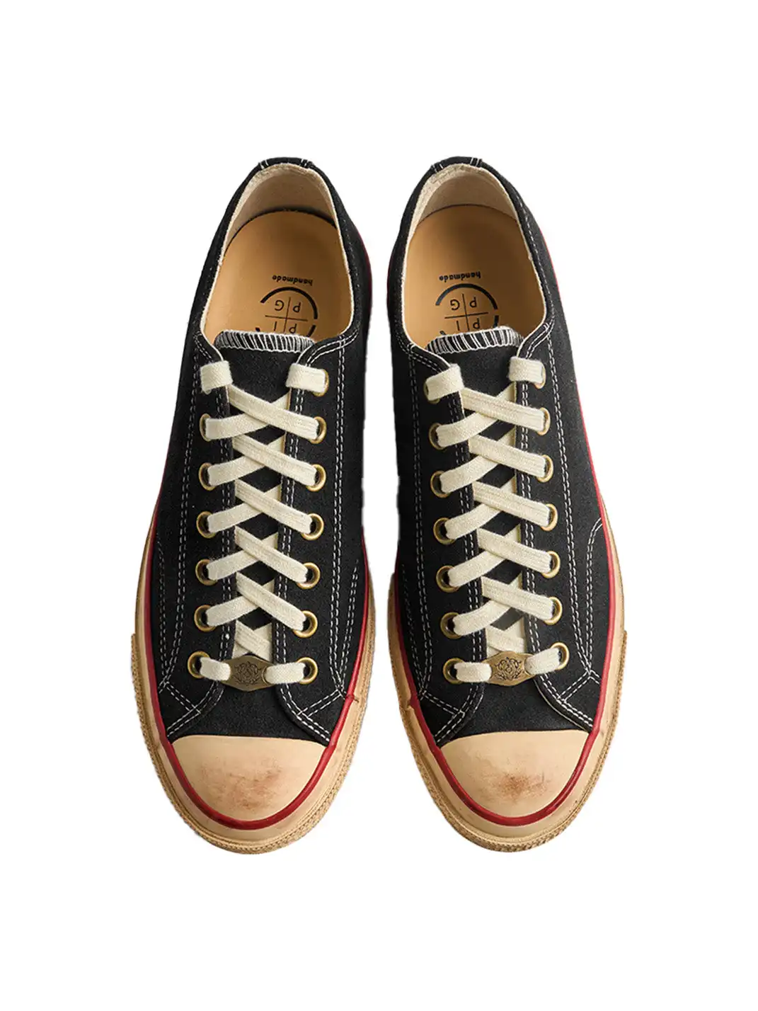 PIPG | Aged Suede Canvas Sneakers with Distressed Finish