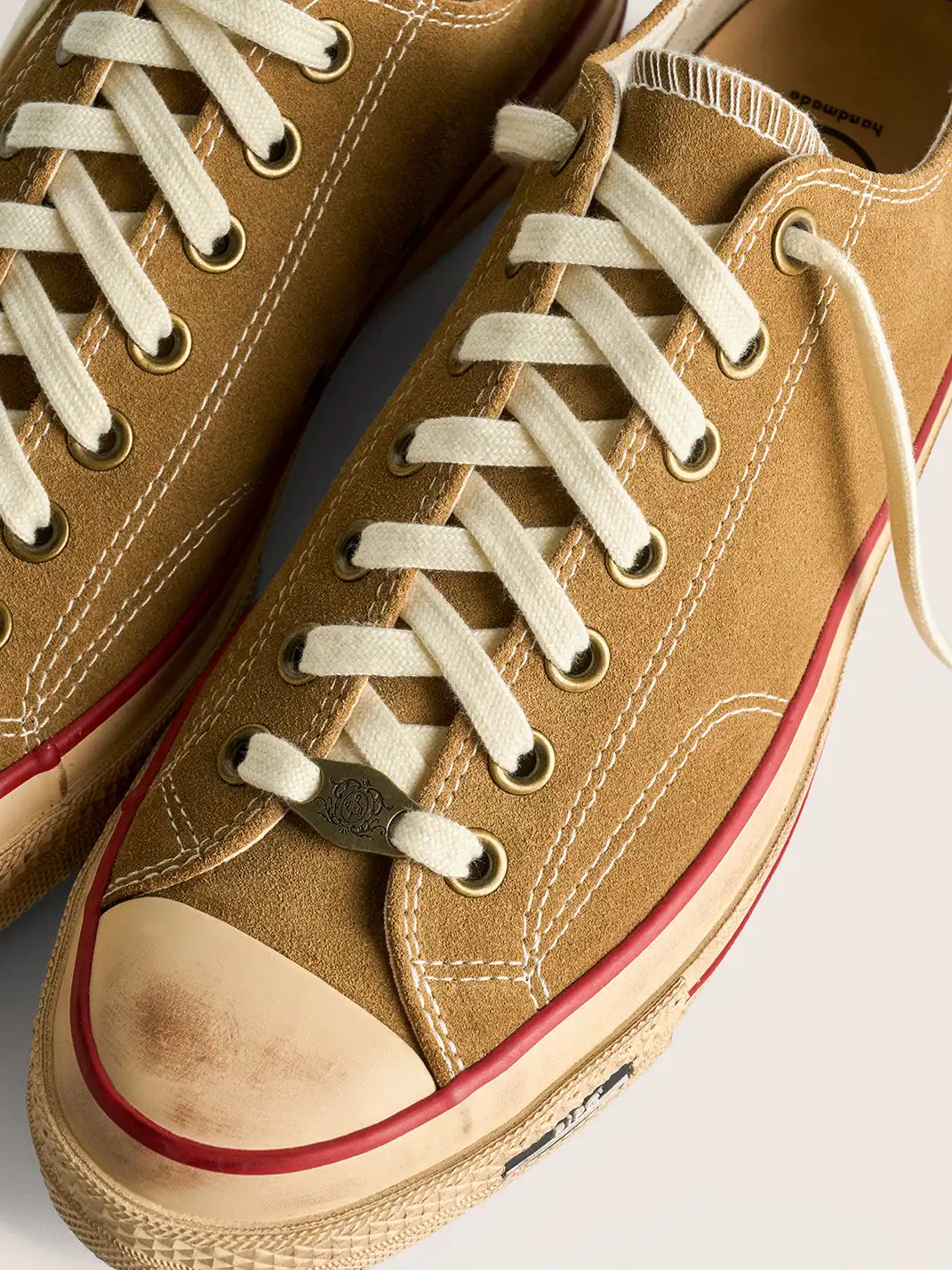 PIPG | Aged Suede Canvas Sneakers with Distressed Finish