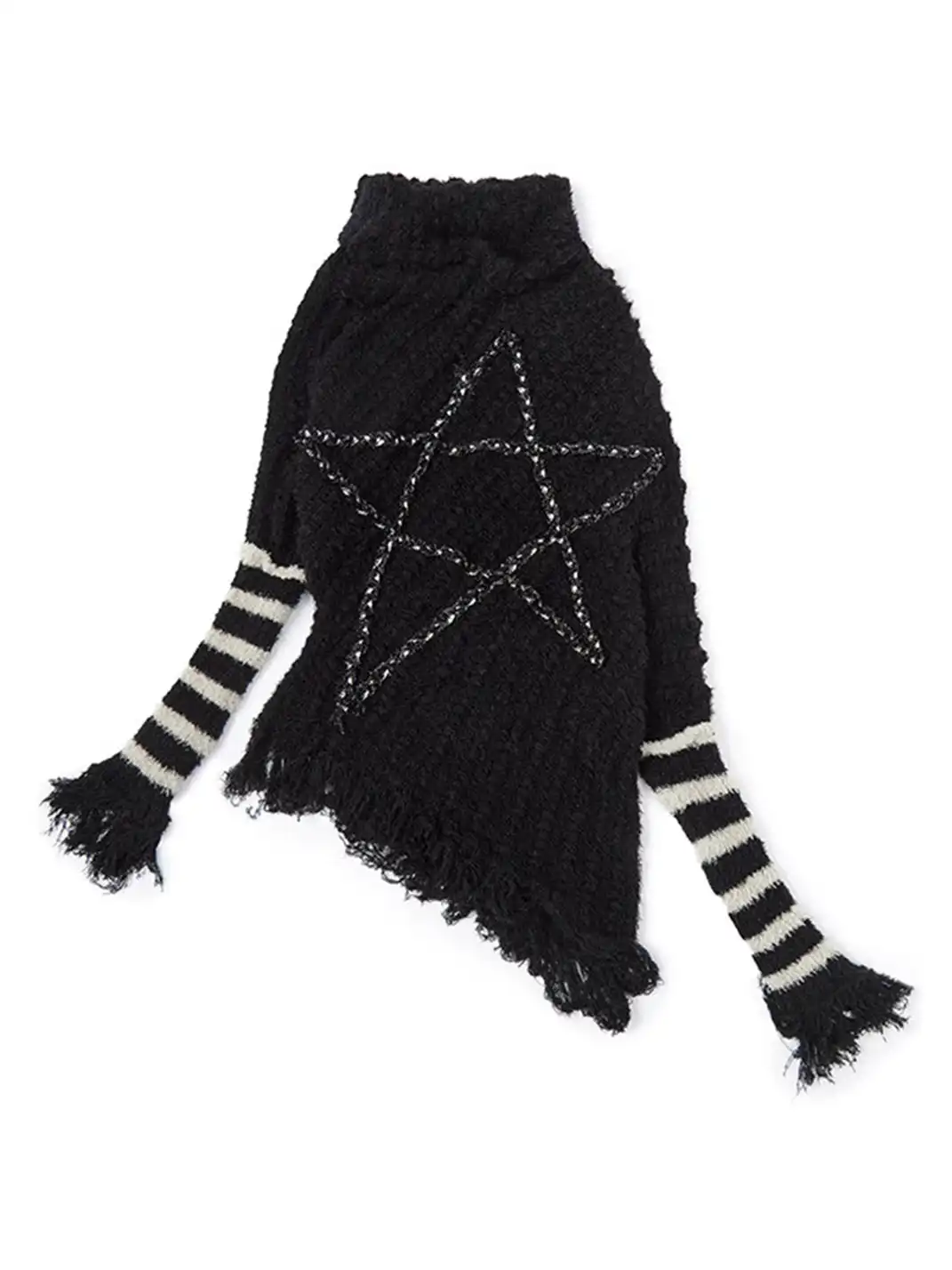 NO ROMANCE | Five-Pointed Star Striped Knit Sweater