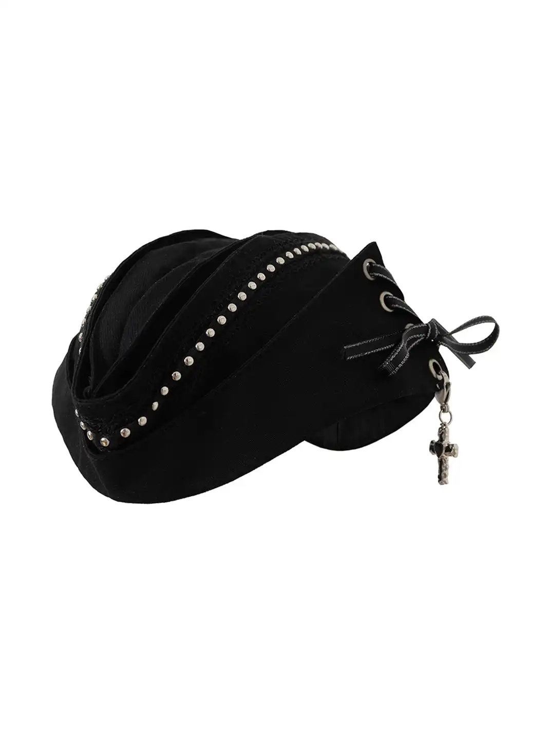 NO ROMANCE | Navy-Style Patchwork Webbing Sailor Hat