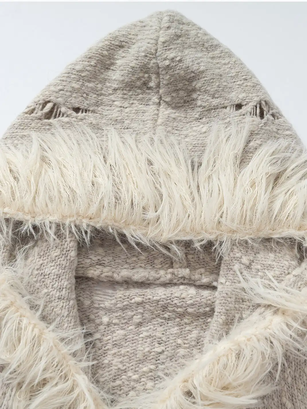 NO ROMANCE | Knitted Batwing Sleeve Hooded Sweater