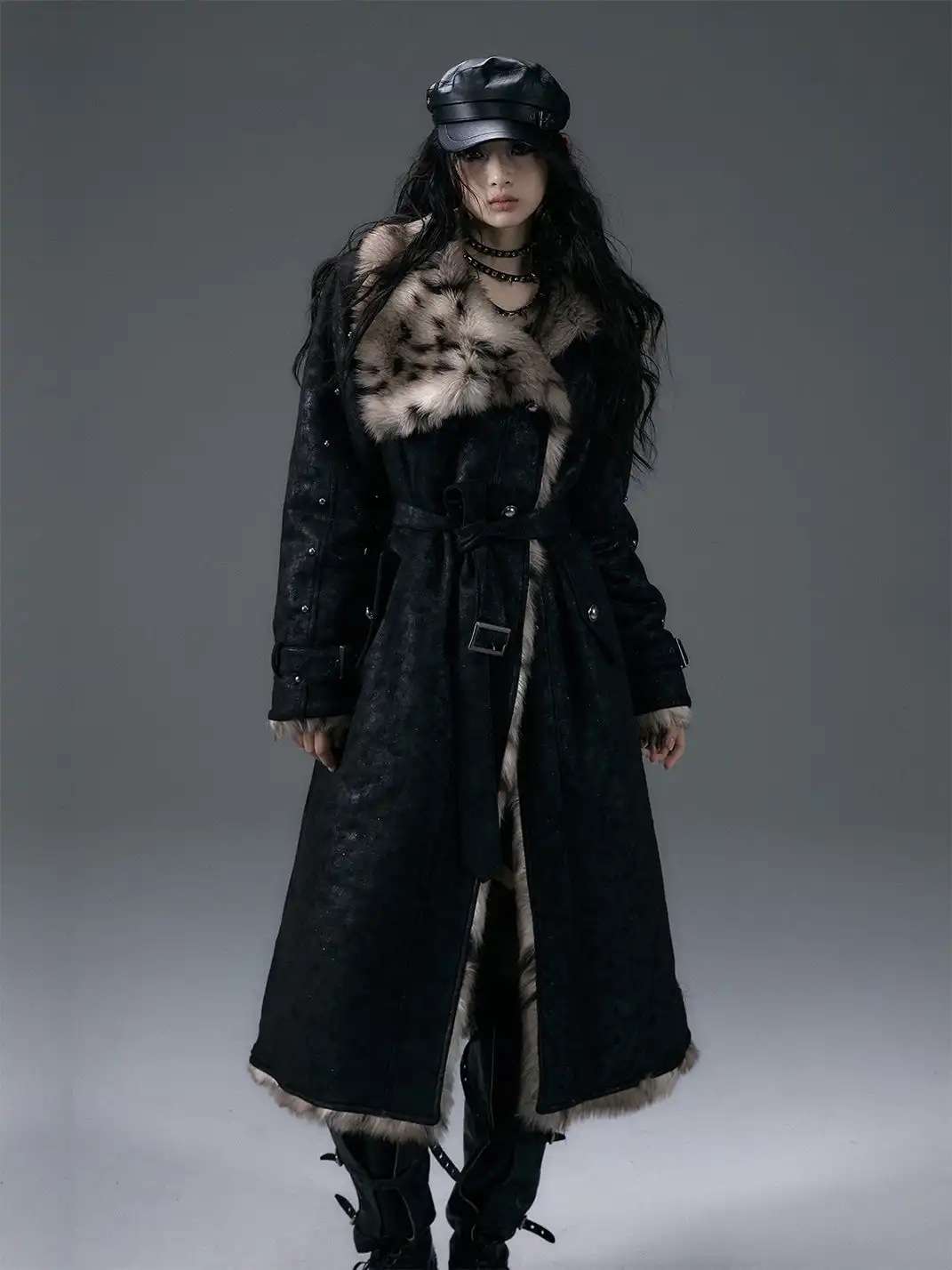 NO ROMANCE | Suede Leopard Print Reversible Coat