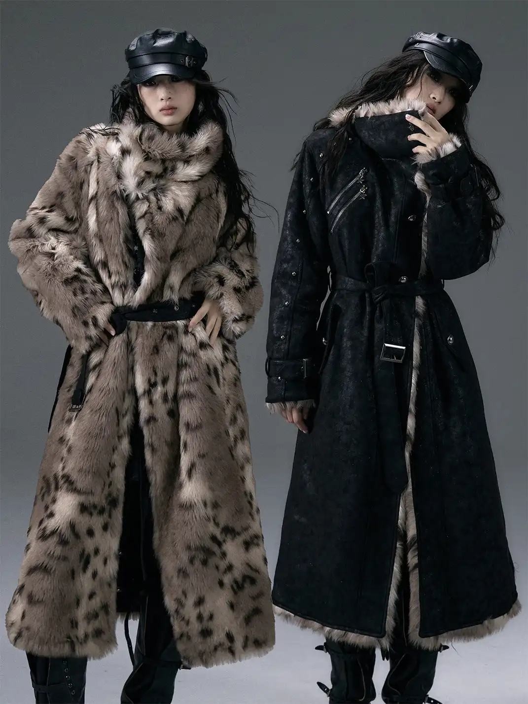 NO ROMANCE | Suede Leopard Print Reversible Coat