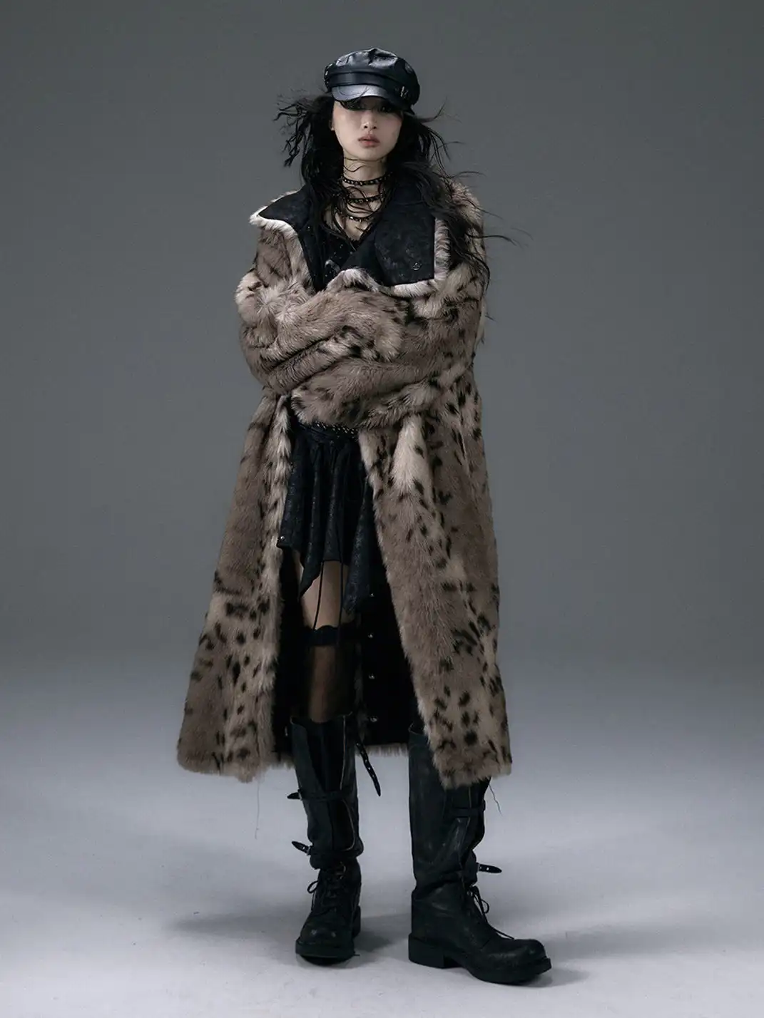 NO ROMANCE | Suede Leopard Print Reversible Coat