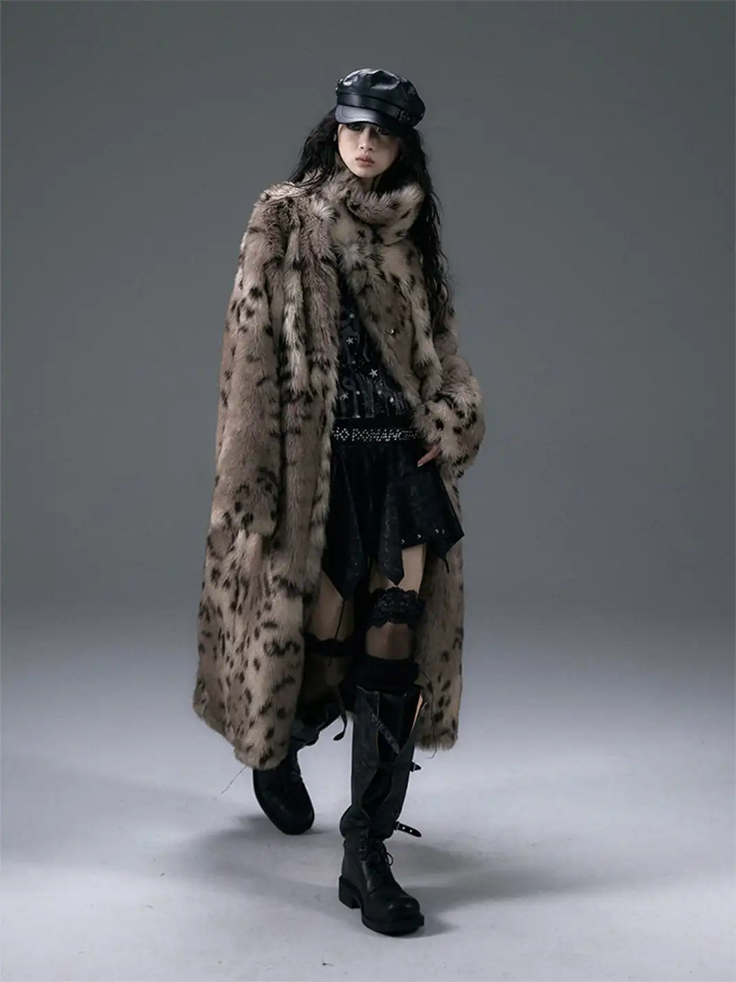 NO ROMANCE | Suede Leopard Print Reversible Coat