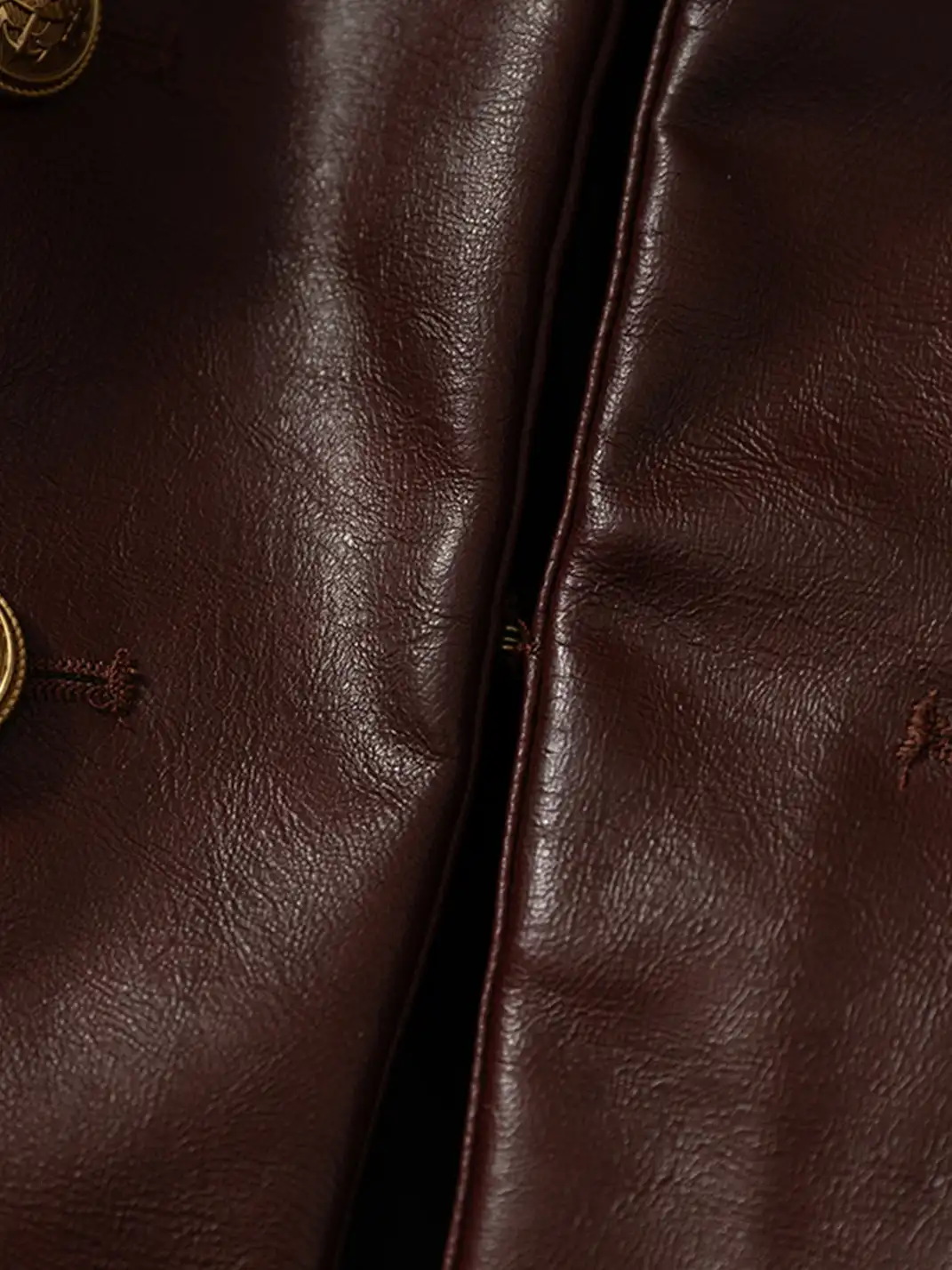 NO ROMANCE | Detachable Fur Collar Fitted Leather Coat