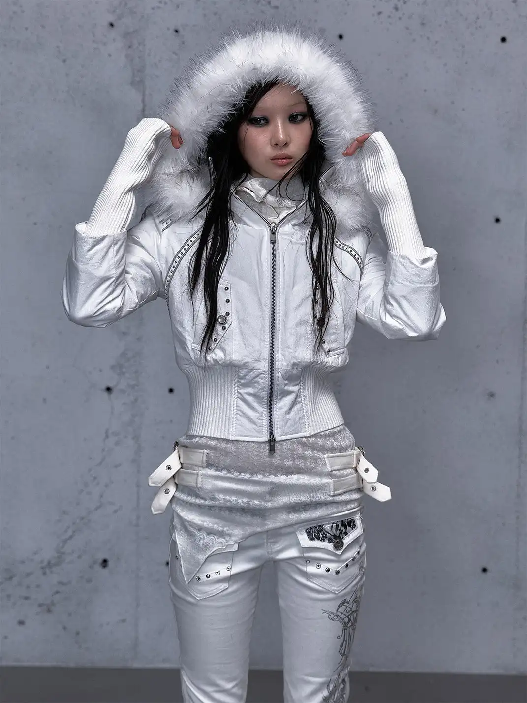 NO ROMANCE | Fur-Collar Hooded Work Parka