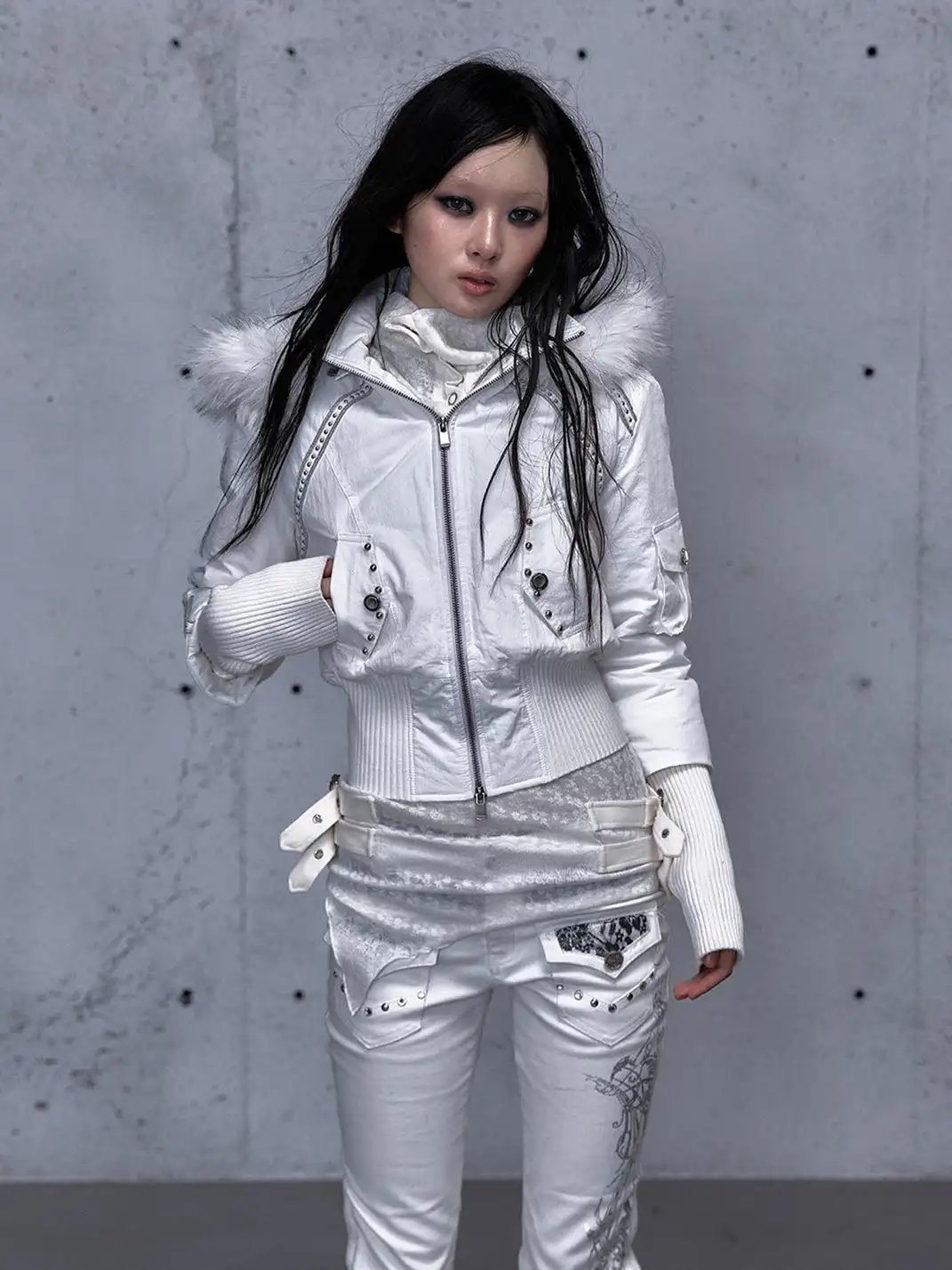 NO ROMANCE | Fur-Collar Hooded Work Parka