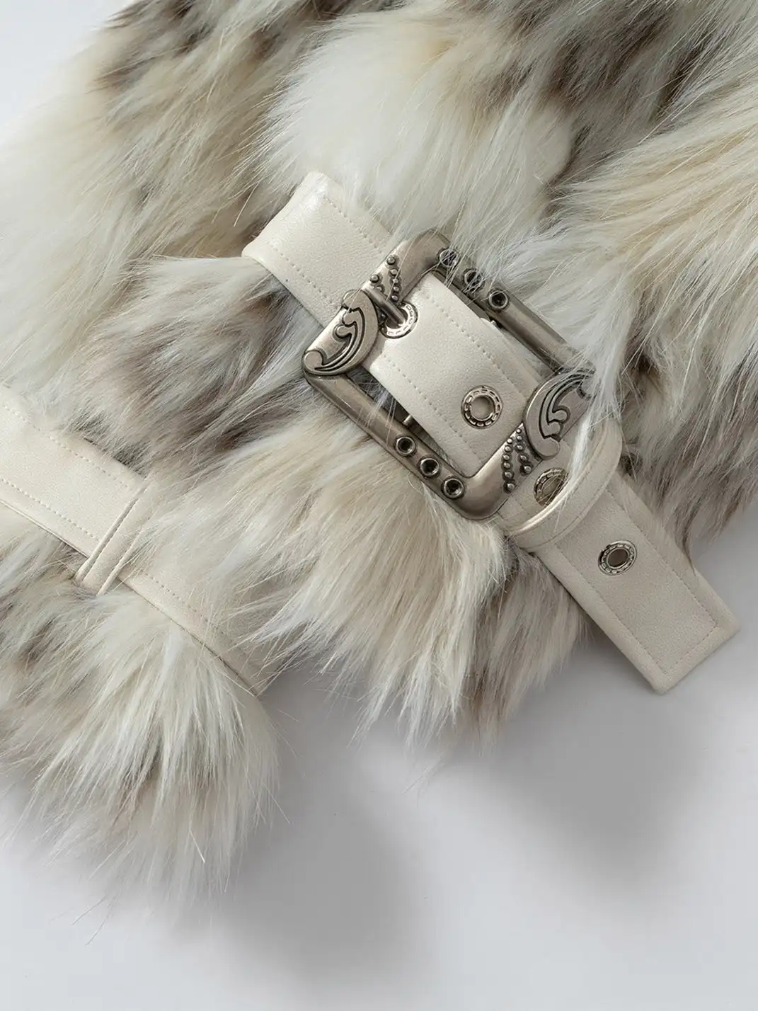 NO ROMANCE | Large Lapel Eco-Friendly Fur Coat