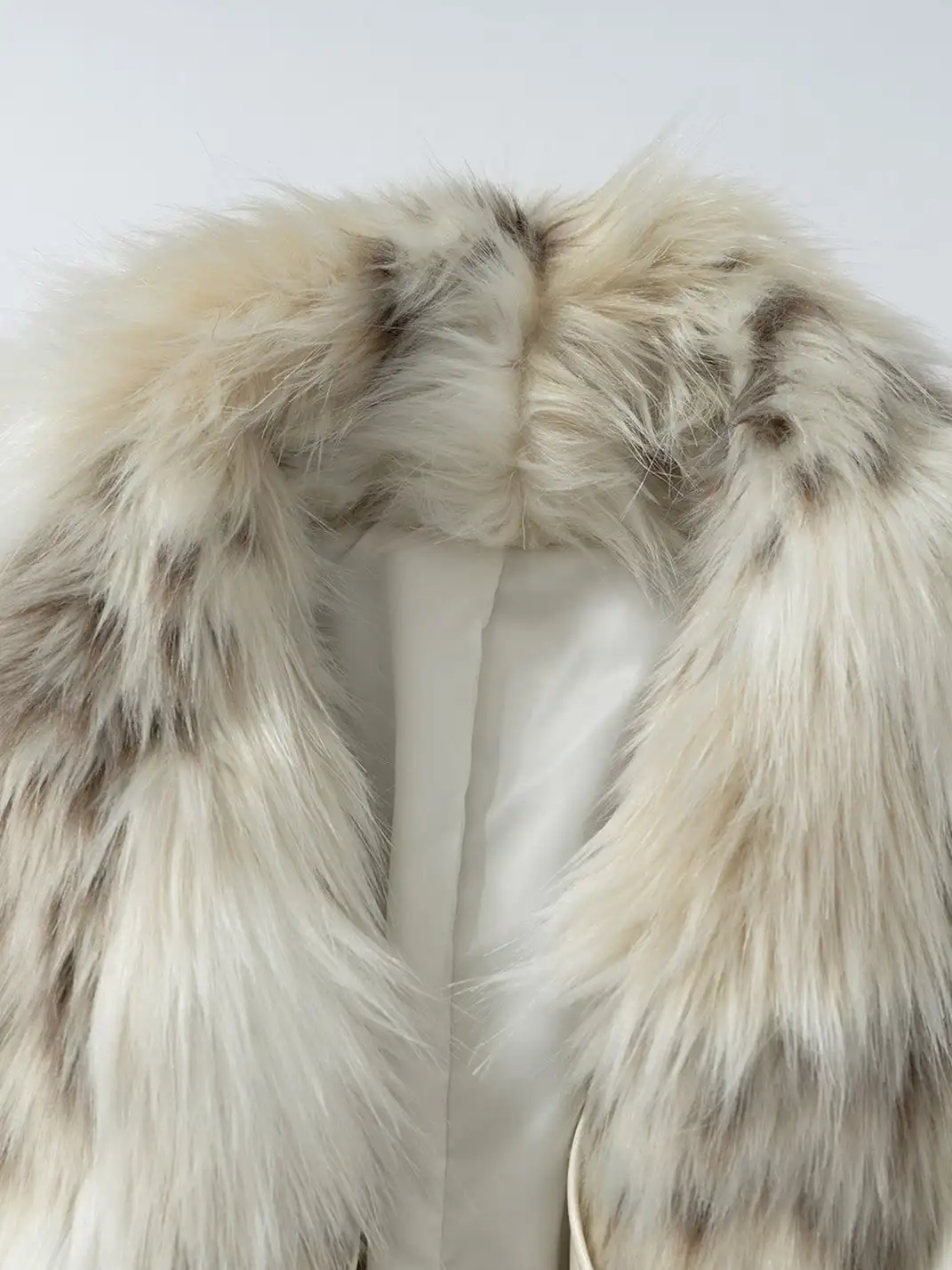 NO ROMANCE | Large Lapel Eco-Friendly Fur Coat
