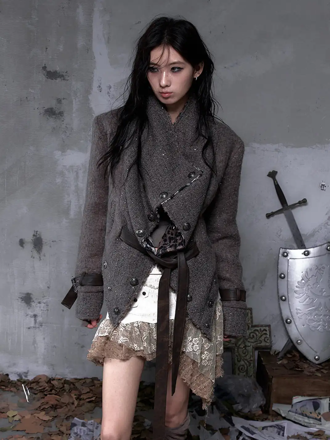 NO ROMANCE | Leopard Print Patchwork Reversible Plush Coat