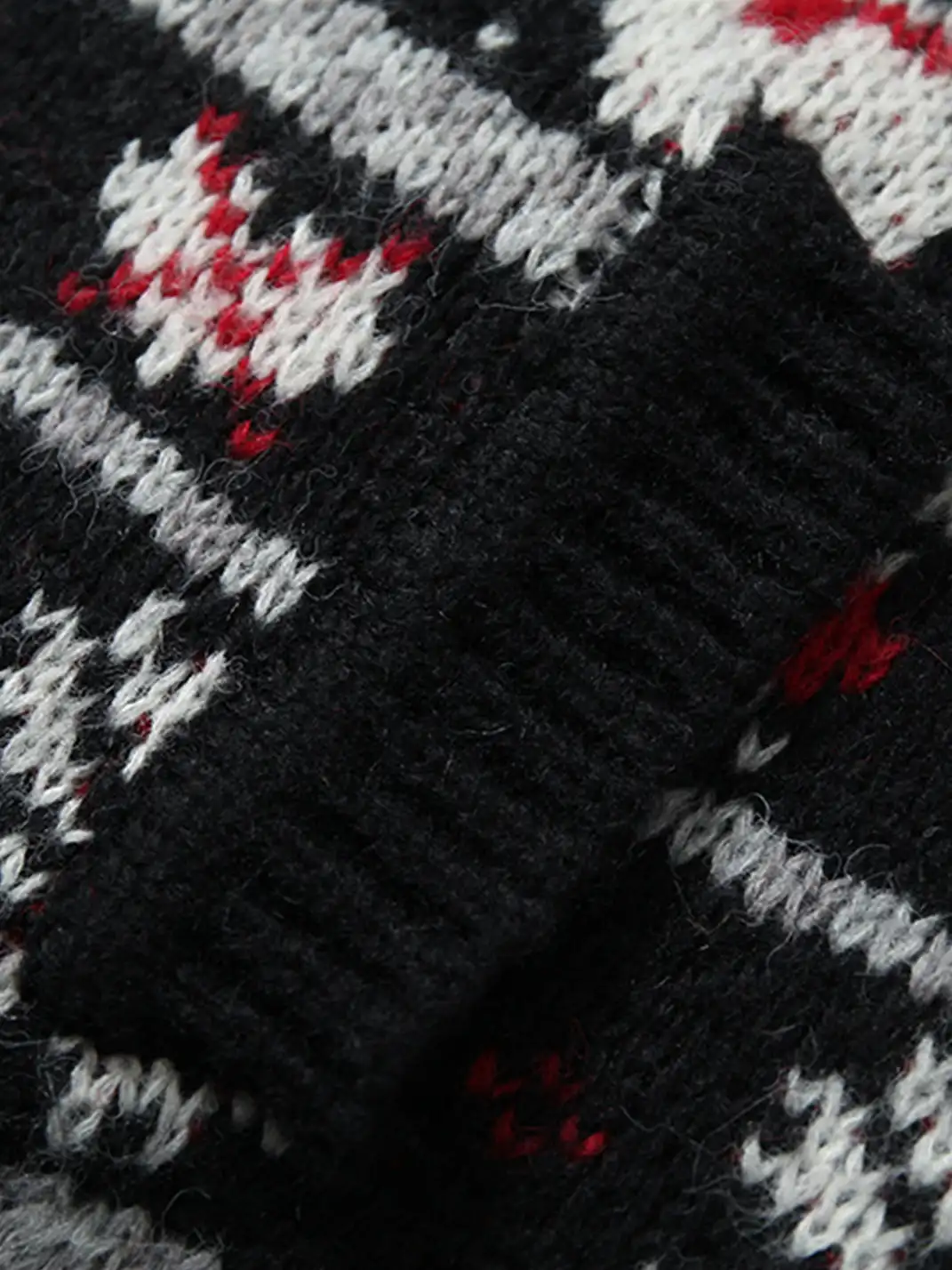 NO ROMANCE | Fair Isle Mohair Wool Knit Cardigan Sweater