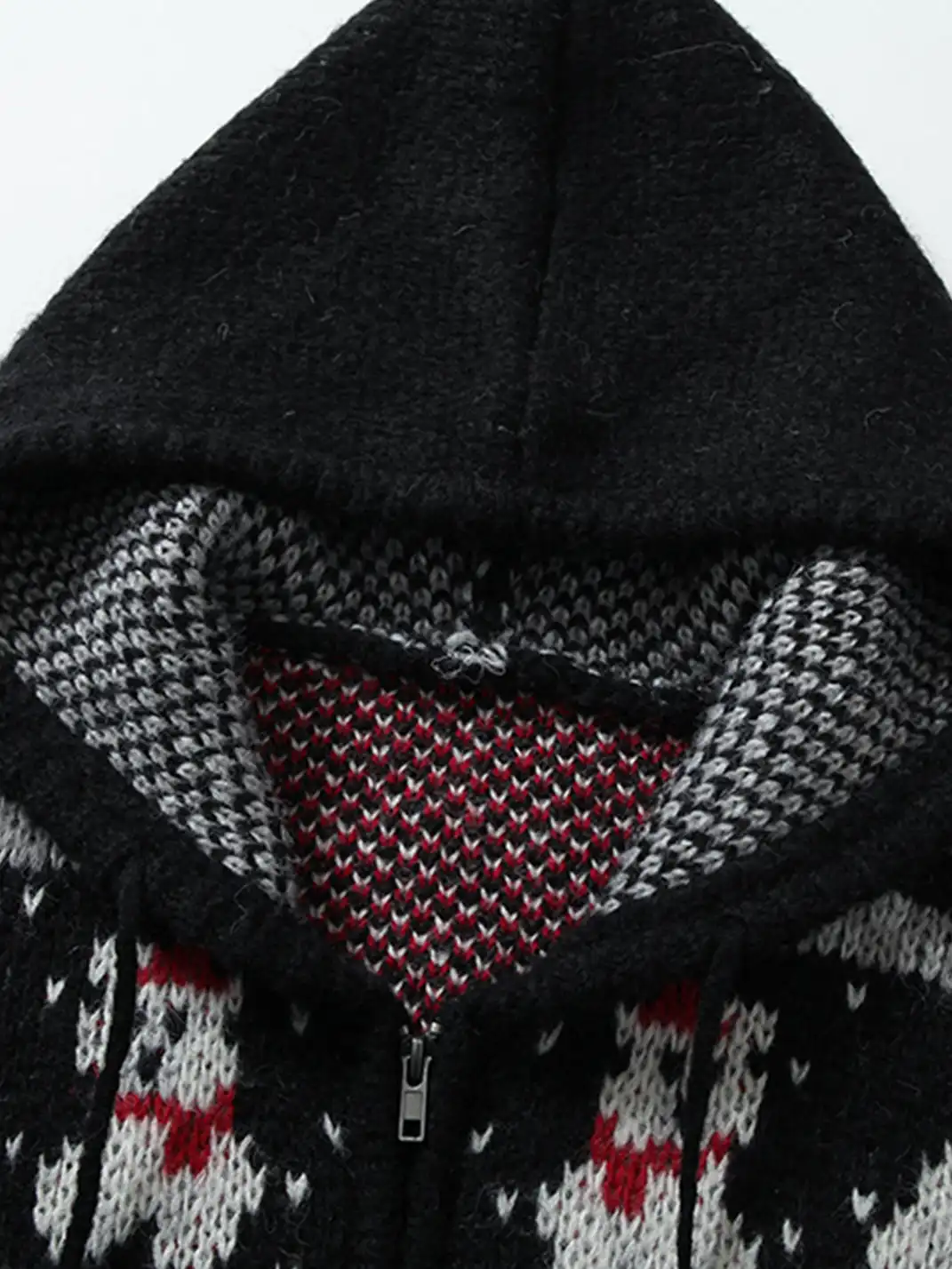 NO ROMANCE | Fair Isle Mohair Wool Knit Cardigan Sweater