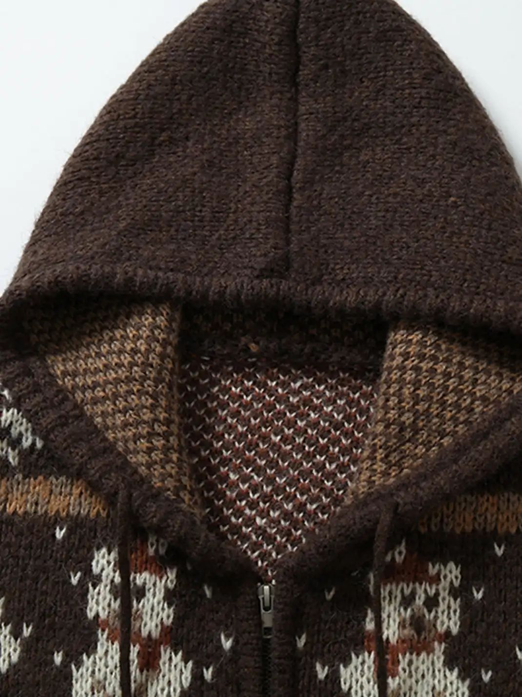 NO ROMANCE | Fair Isle Mohair Wool Knit Cardigan Sweater