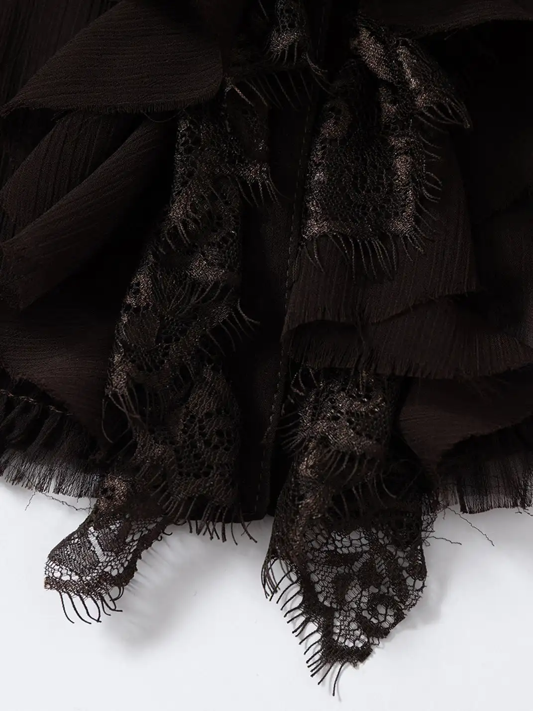 NO ROMANCE | Retro Court-Style Ruffled Lace Shirt