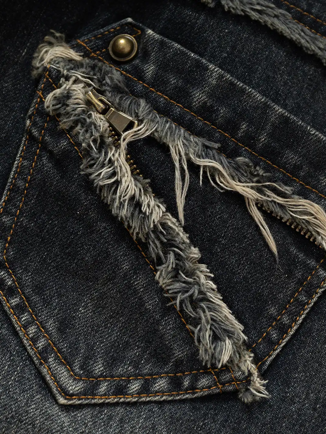 NO ROMANCE | Retro Punk Patchwork Plaid Rhinestone Jeans