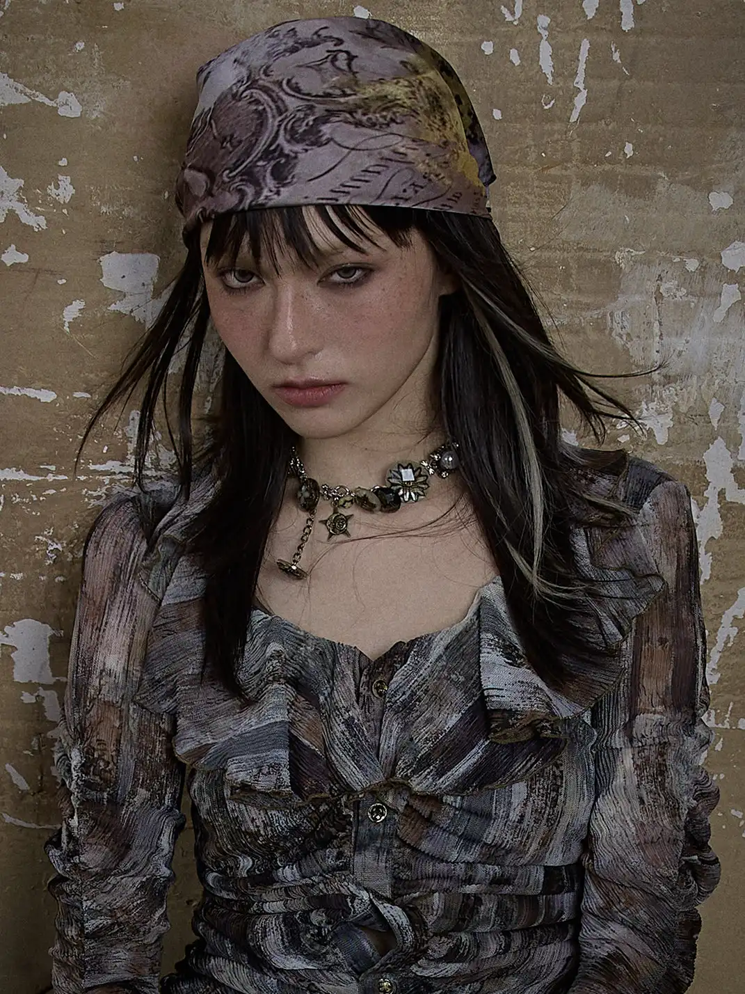 NO ROMANCE | Button Necklace With Five-Pointed Star Collarbone Chain