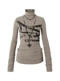 NO ROMANCE | High Neck Slim Double Side Shirt