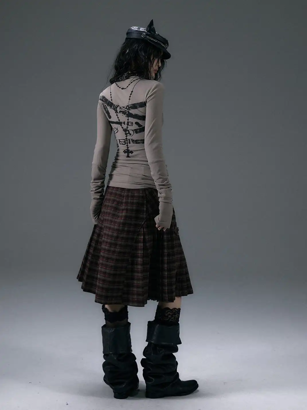 NO ROMANCE | High Neck Slim Double Side Shirt