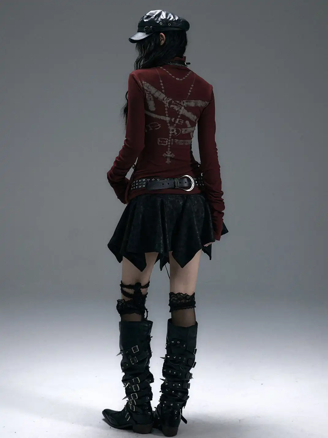 NO ROMANCE | High Neck Slim Double Side Shirt