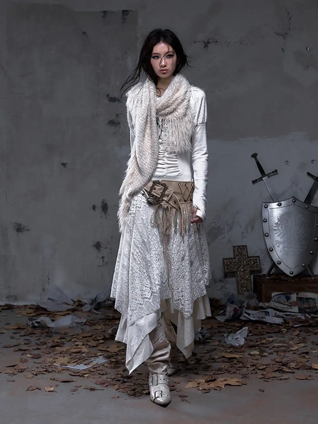 NO ROMANCE | Warmness Triangle Scarf Shawl