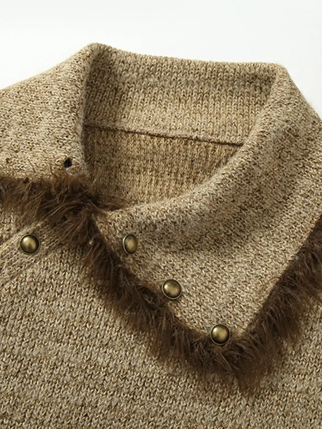 NO ROMANCE | Raw Edge Loose Knit Sweater