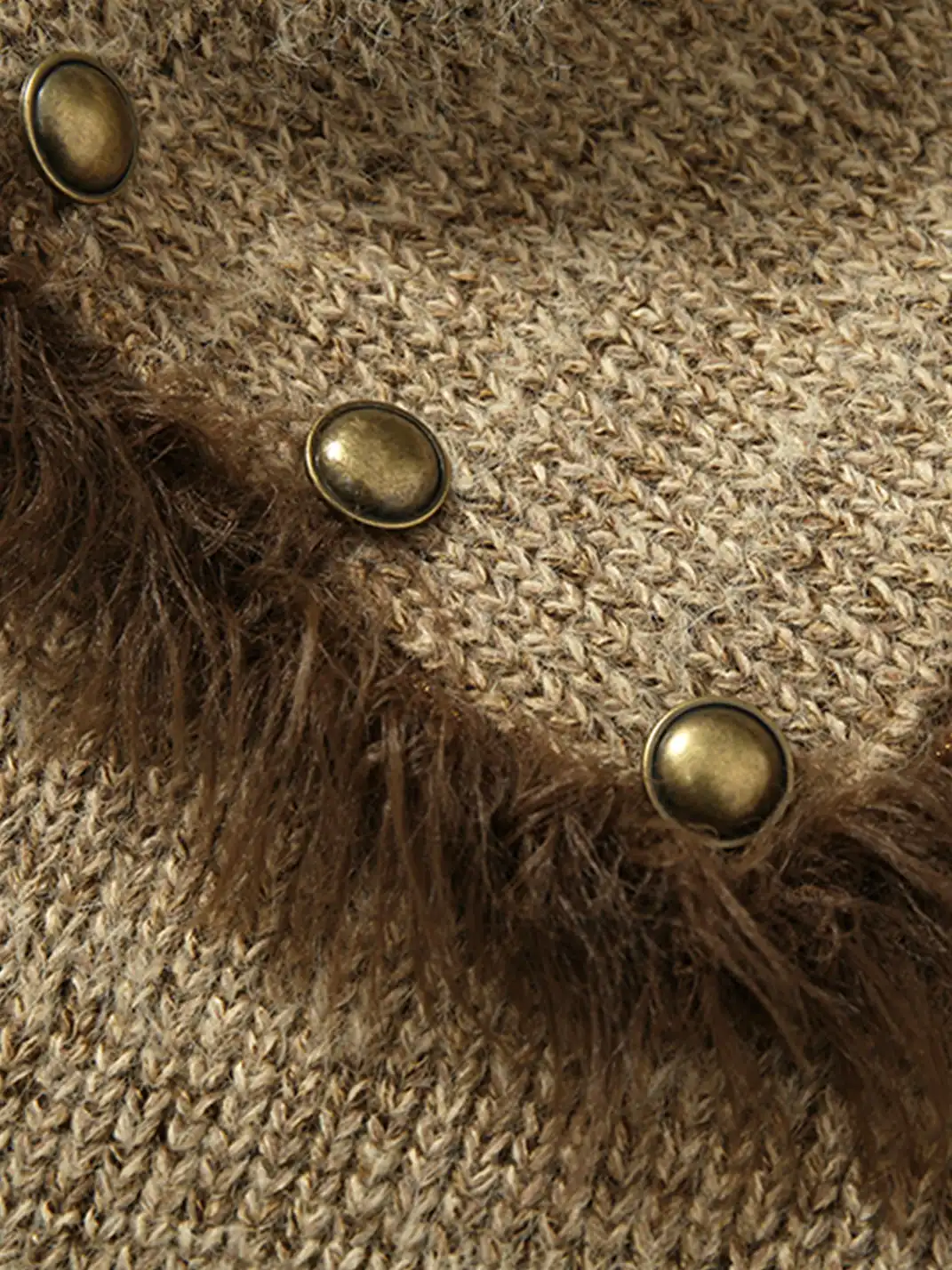 NO ROMANCE | Raw Edge Loose Knit Sweater