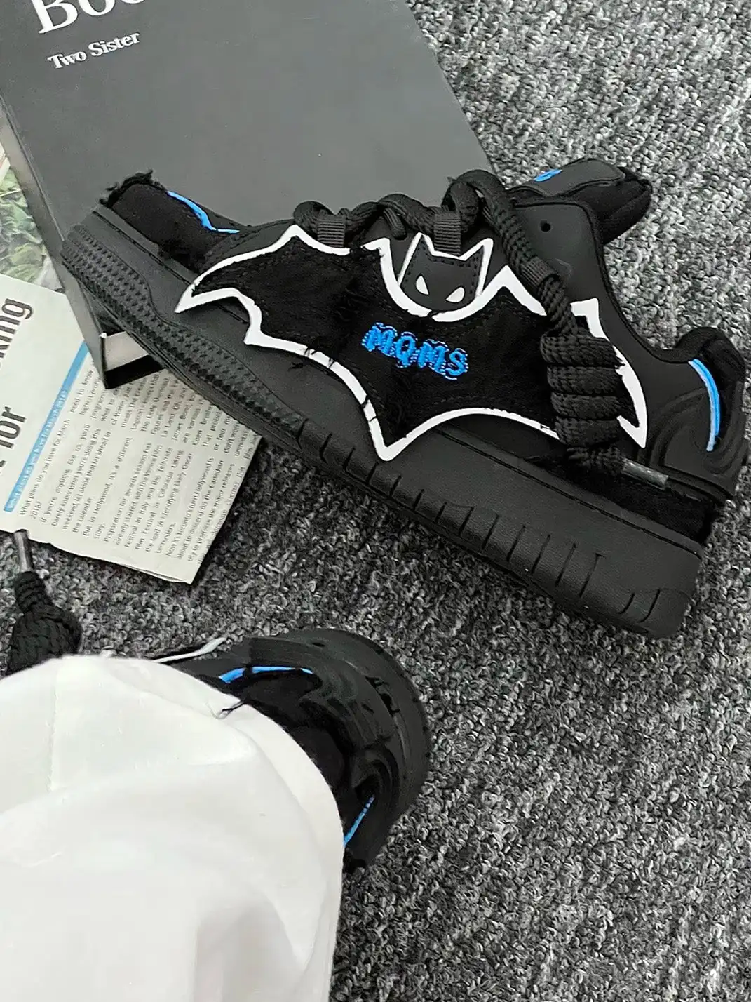 MQMS | Bat Series Platform Shoes-Black Blue