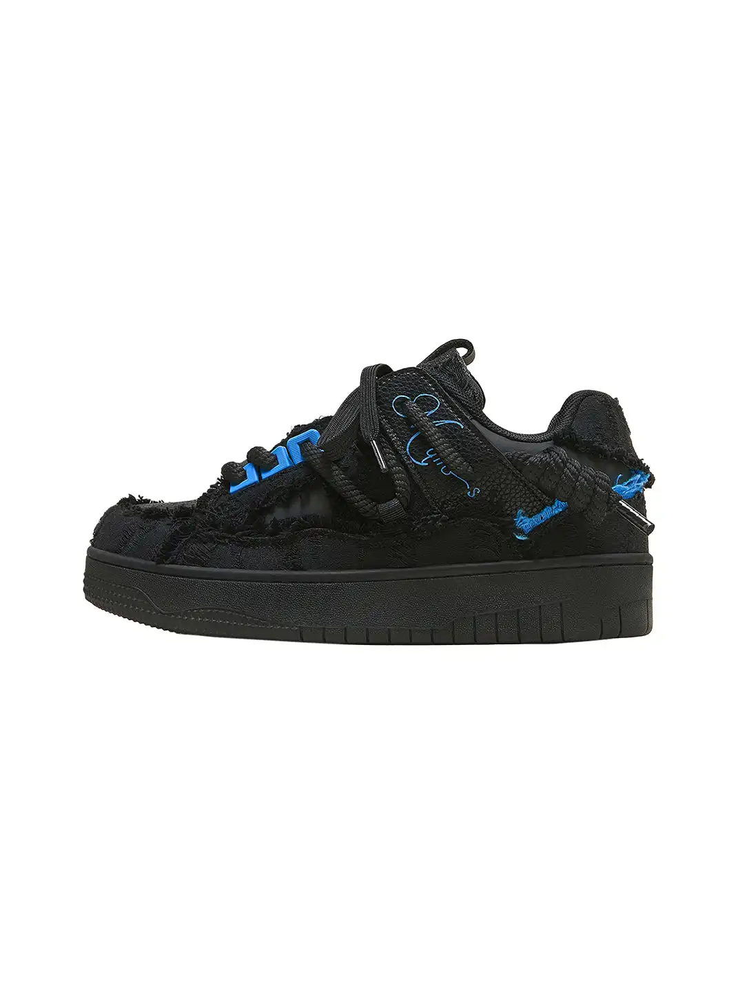 MQMS | Deconstructed Canvas Sneakers-Black