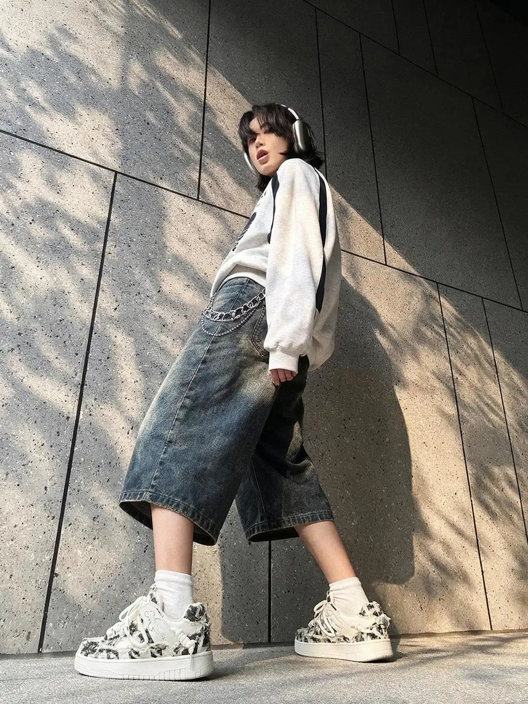 MQMS | Deconstructed Canvas Sneakers-Gray