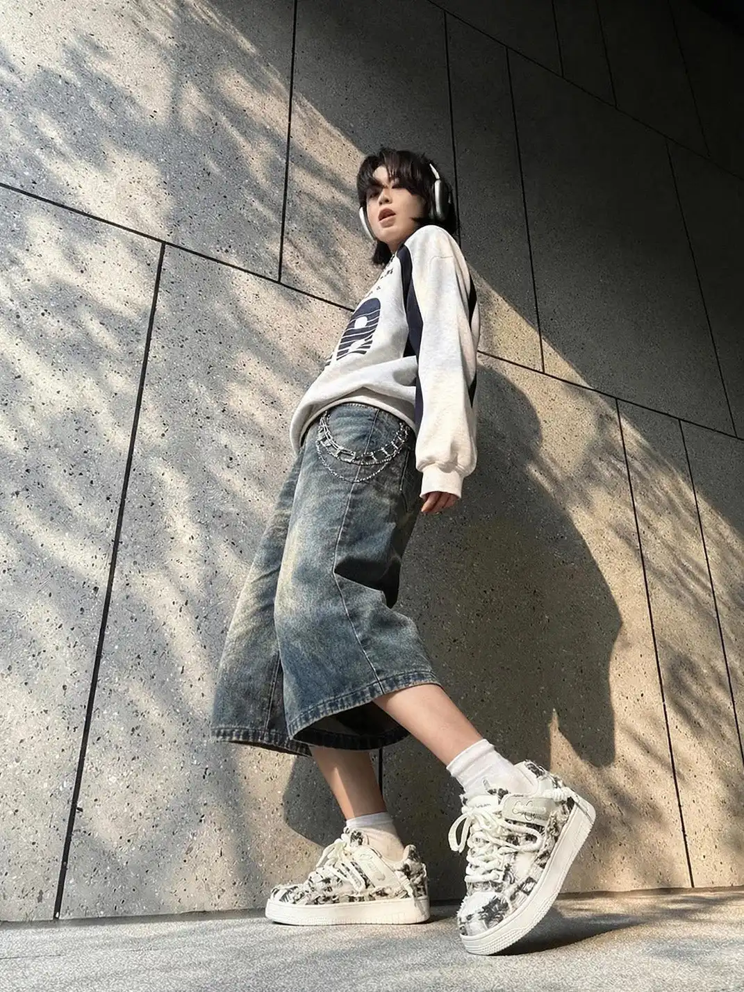 MQMS | Deconstructed Canvas Sneakers-Gray