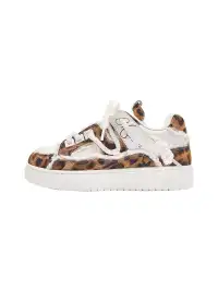MQMS | Deconstructed Canvas Sneakers-Leopard