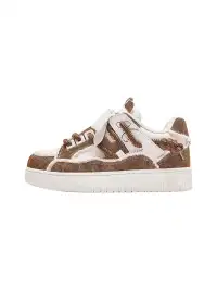 MQMS | Deconstructed Canvas Sneakers-Brown