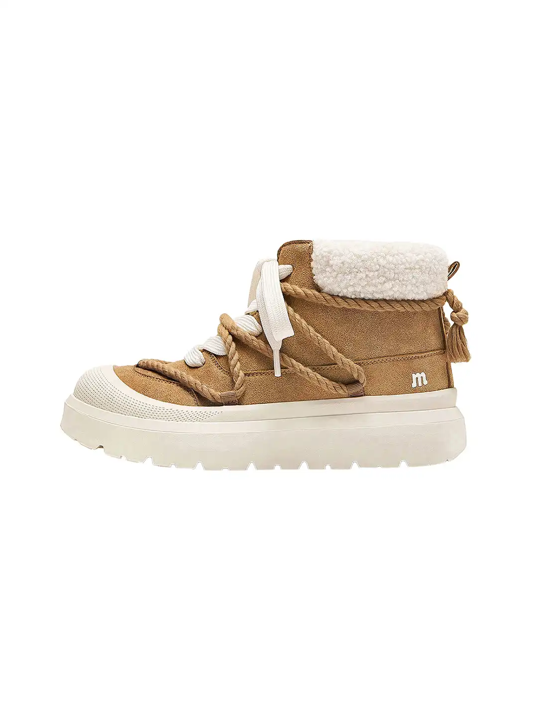 MQMS | Short-Top Thick-Soled Snow Boots-Brown