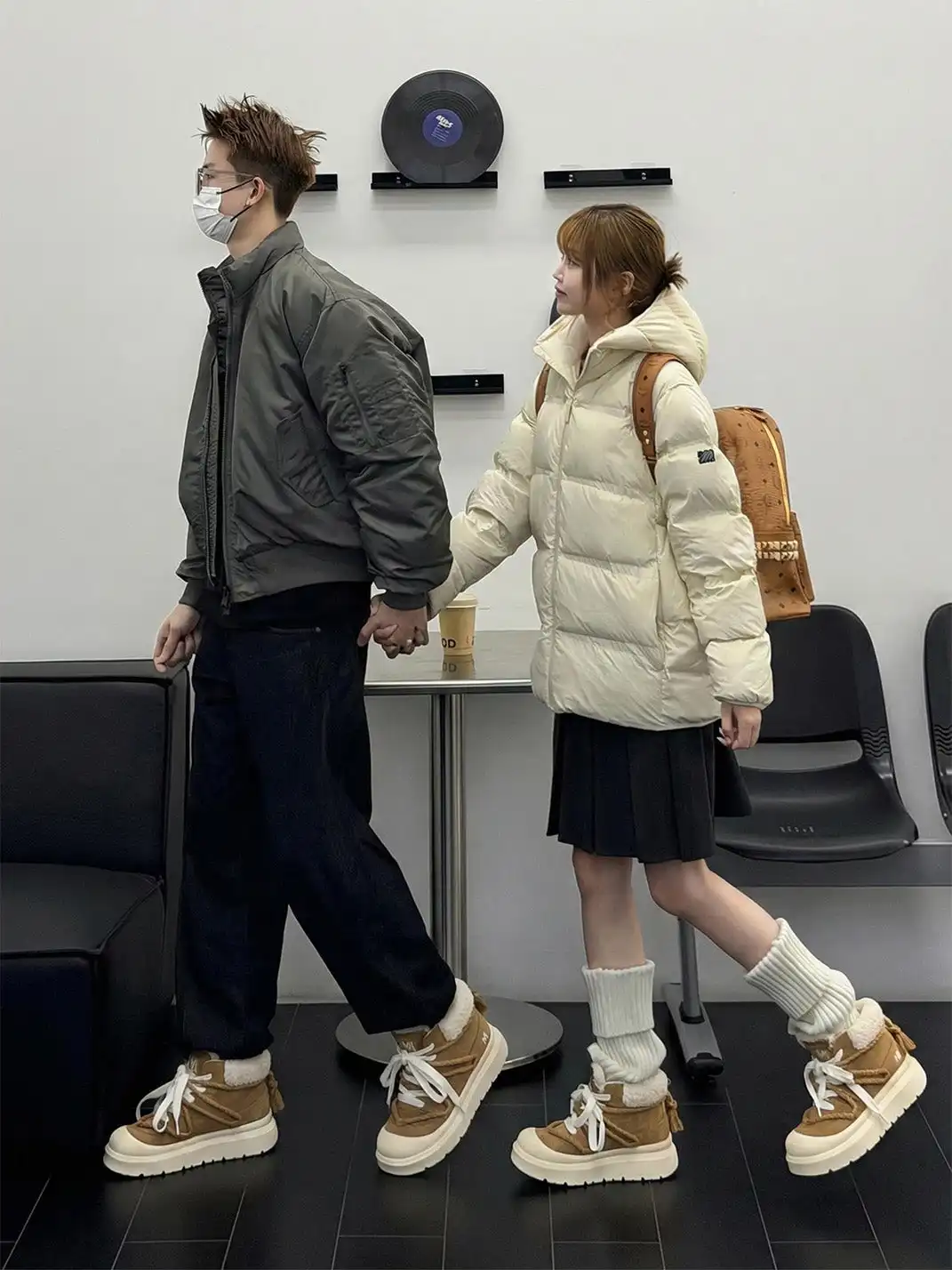 MQMS | Short-Top Thick-Soled Snow Boots-Brown