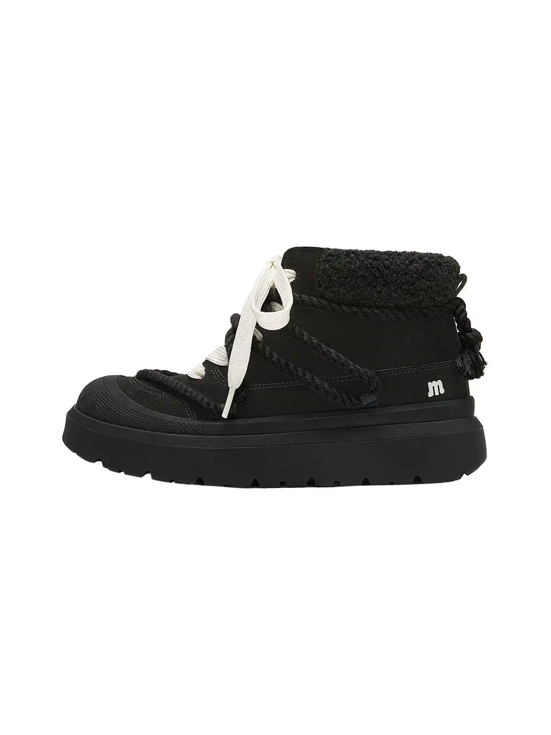 MQMS | Short-Top Thick-Soled Snow Boots-Black