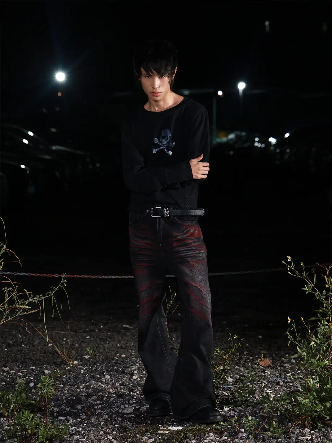 DETW | Skull-Shaped Scimitar Pleated Long Sleeves
