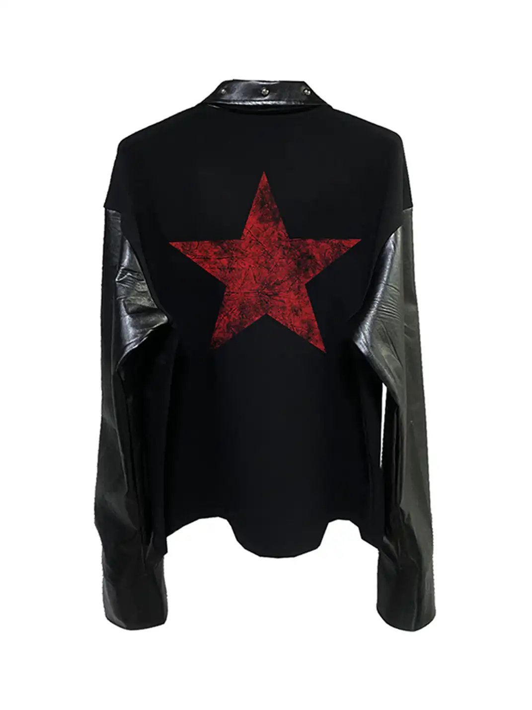 DETW | "Red Star Badge" Punk Studded Collar Long Sleeve