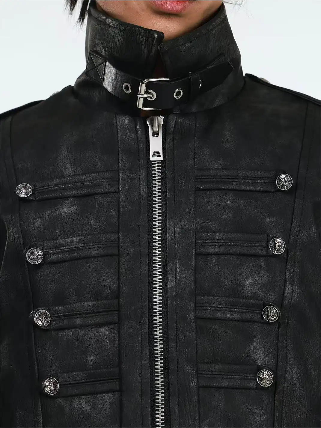 DETW | Thickened Winter Cross-Shaped Button Jacket