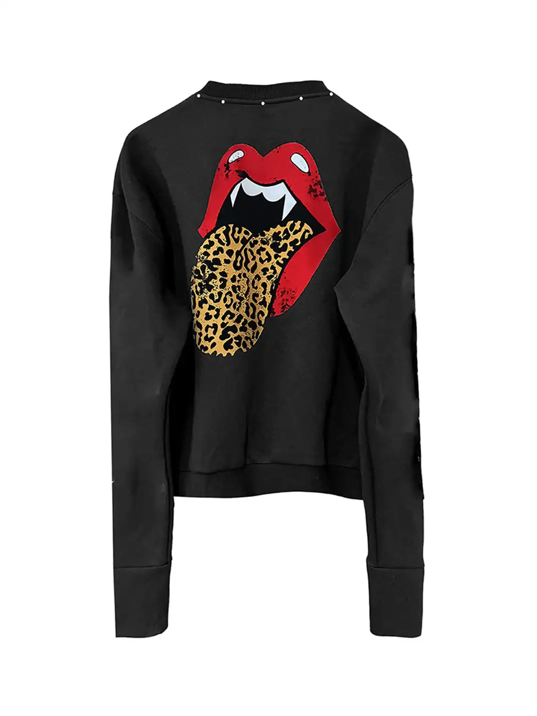 DETW | Leopard Print Tongue Print Studded Long Sleeve