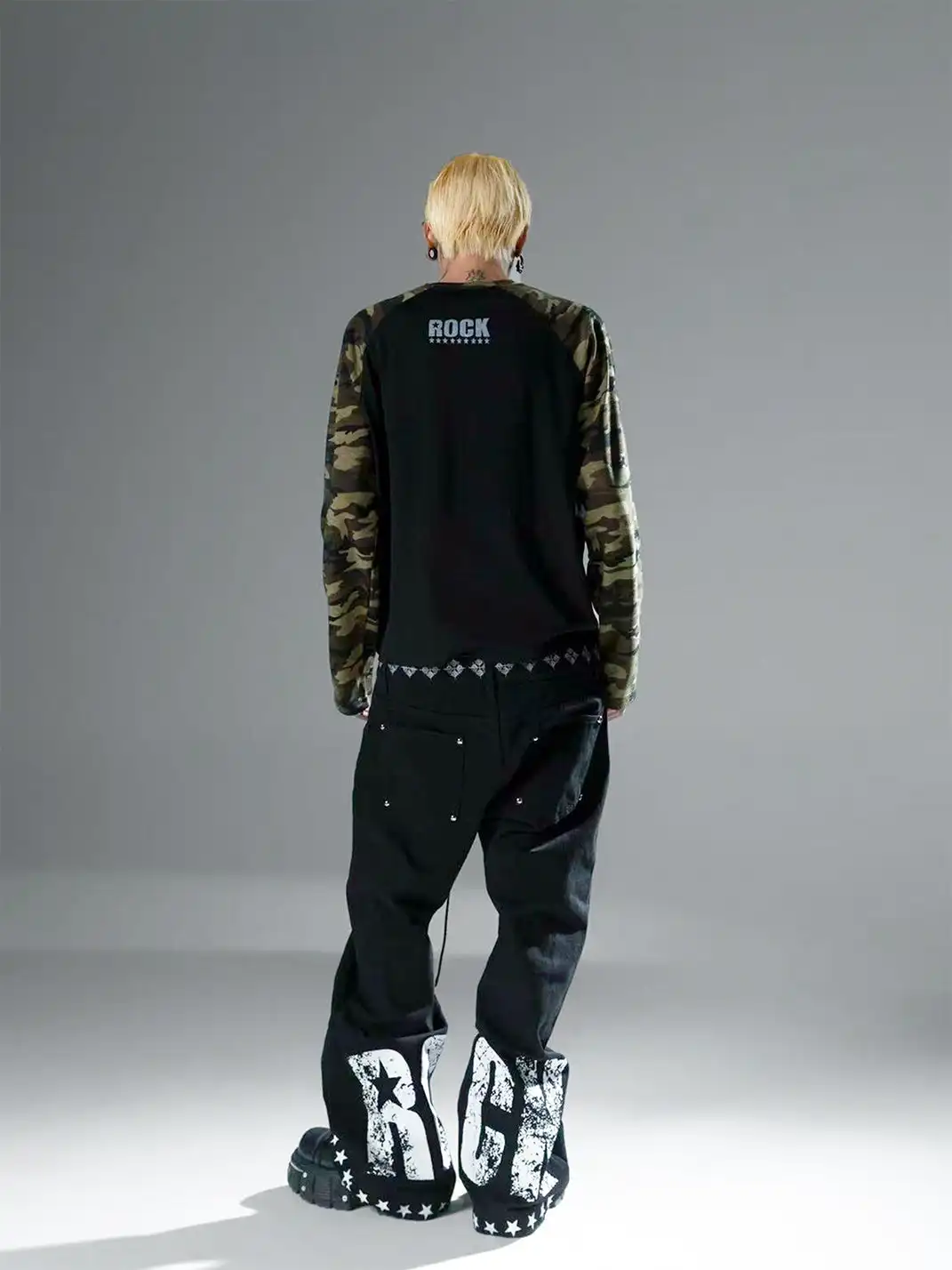 DETW | Skull Camouflage Long-Sleeved Top