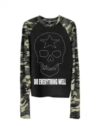 DETW | Skull Camouflage Long-Sleeved Top