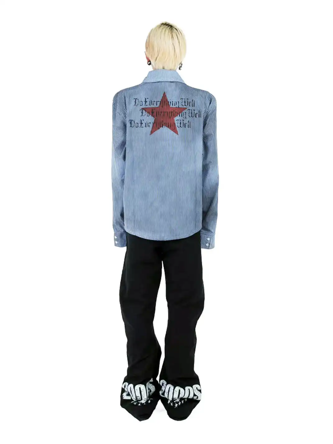 DETW | Red Star Washed Striped Shirt
